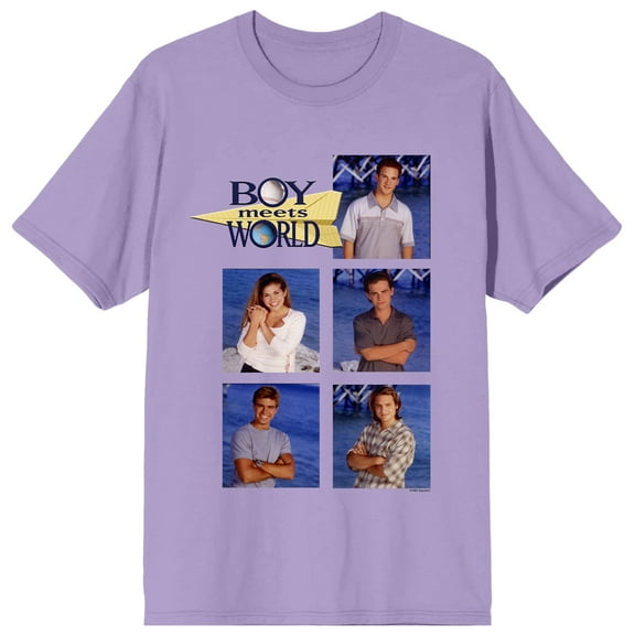 Boy Meets World Character Squares Crew Neck Short Sleeve Purple Haze Women's T-shirt-XXL