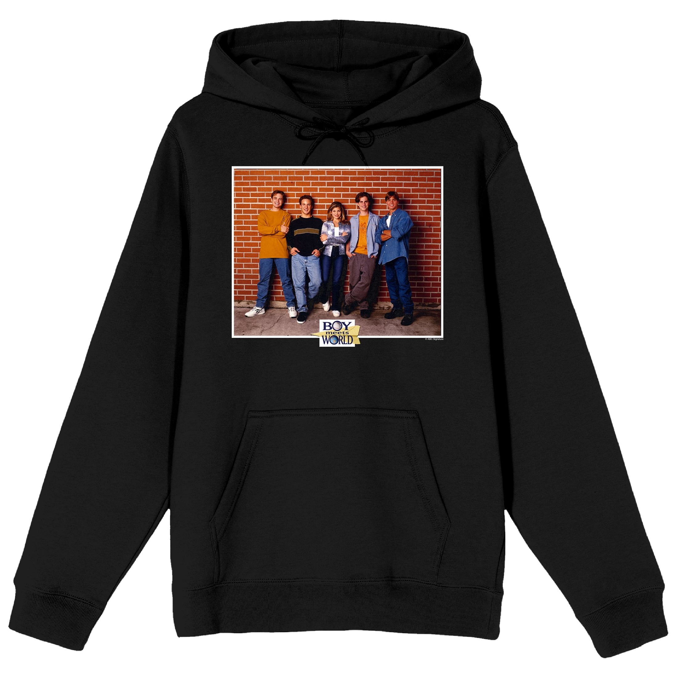 Boy Meets World Topanga Cory Shawn Jack and Eric Adult Black Hoodie Small