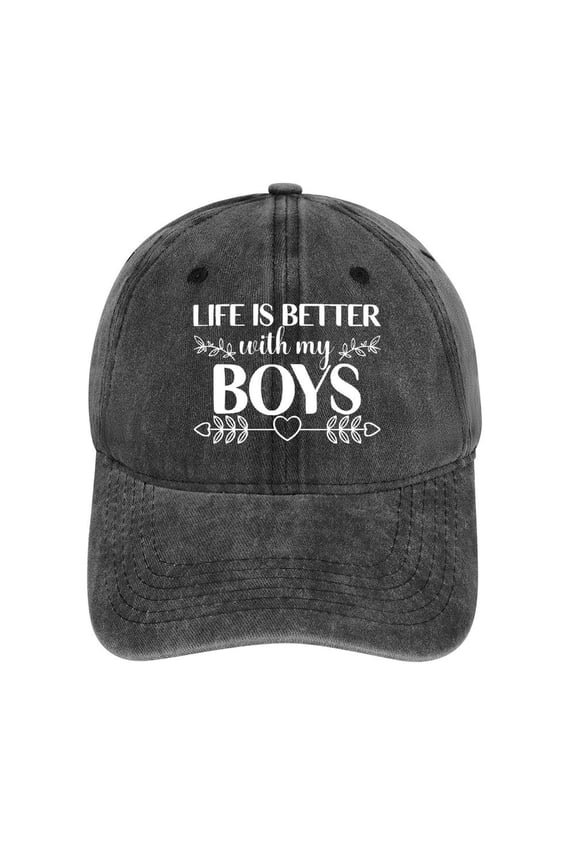Boy Mom Charcoal Hat Adjustable Funny Fashion Unisex Baseball Cap for Men Women