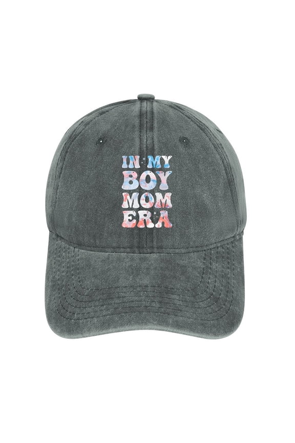 Boy Mom Gray Hat Adjustable Funny Fashion Unisex Baseball Cap for Men Women