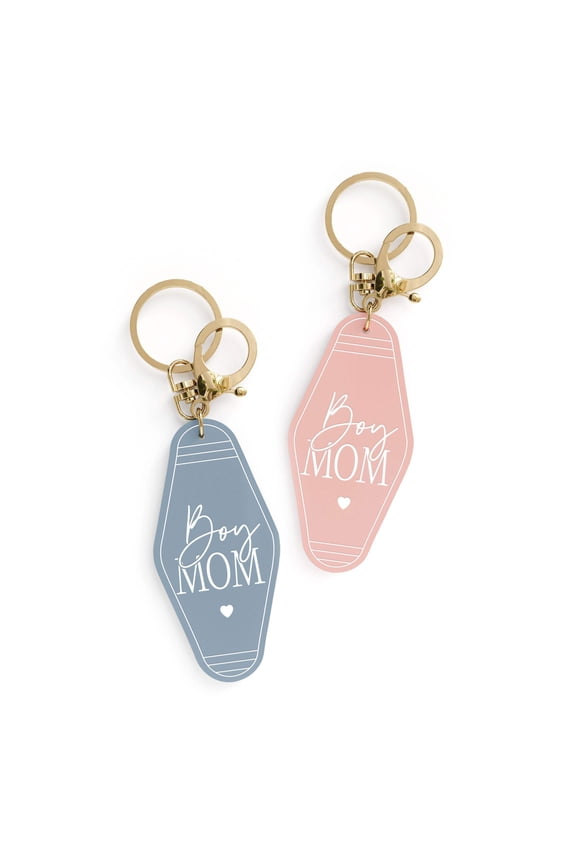 Boy Mom Retro Motel Keychain