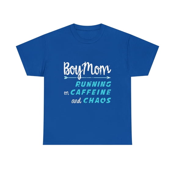 Boy Mom Running On Caffeine and Chaos T-Shirt