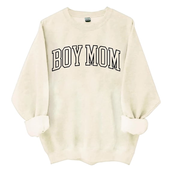 Boy Mom Sweatshirt Basic Baggy Hoodie Oversized Sweatshirt Unisex Adult Crewneck Sweatshirt Soft Pullover Loose Fit Long Sleeve Tops Womens Sweatshirts No Hood Womens Crewneck Sweatshirts