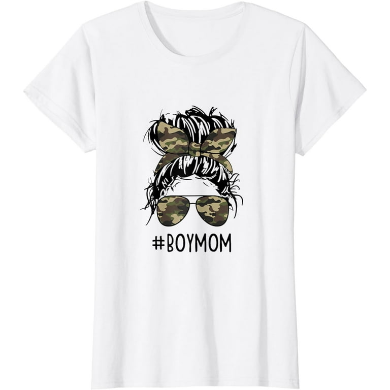 Mom Of Boys Funny Womens Tee Shirt Boymomlife Boy Mom Life