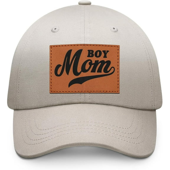 Boy Mother Mom Gifts Hat, Mom Hats for Women Mothers Day Birthday Gifts, Moms Trucker Hat Leather Patch Baseball Cap