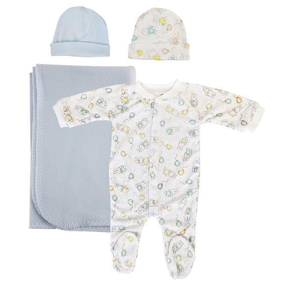 Boy Newborn Baby 4 Pc Layette Sets