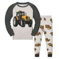 thumbnail image 1 of Boy Outfits 3t Little Boys Pajamas Dinosaur 2 Piece Train Toddler Sleepwear Fall Winter Clothes Set,Z13-Grey, 1 of 3