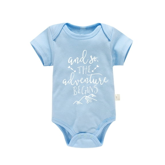 Boy Outfits Funny Cartoon Print Bodysuit Short Sleeve Sleepers for Baby Boy 0-3 Months