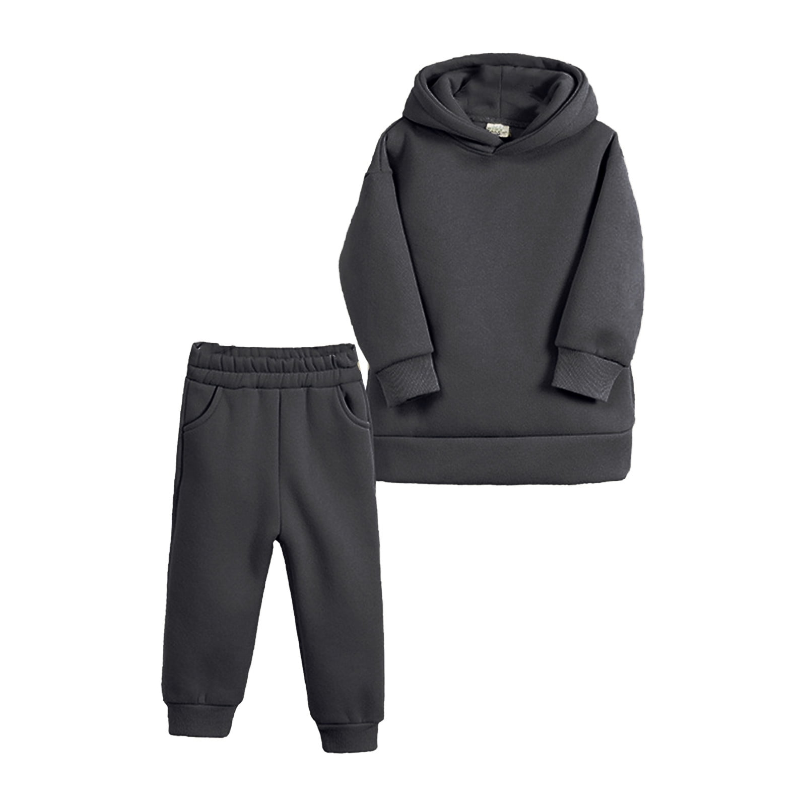 Boy Outfits Kids Toddler Baby Girls Boys Autumn Winter Warm Thick Solid Cotton Long Sleeve Lined