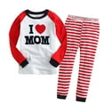 thumbnail image 1 of Boy Outfits Size 8 Little Boys Girls Kids Letter Print Pajamas Casual Long Sleeve Suit Toddler Clothes Sleepwear,Z1-White, 1 of 2
