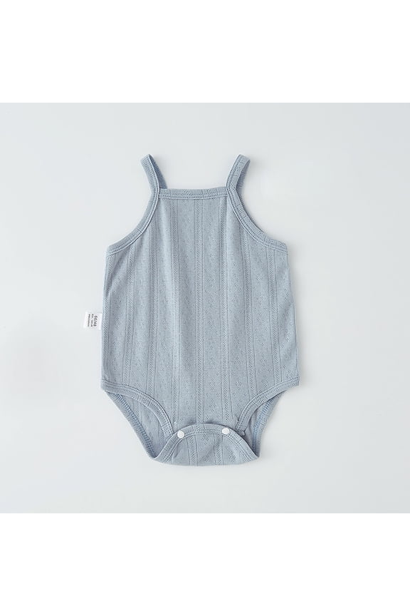 Boy Outfits Solid Color Sleeveless Bodysuit Clothes for Toddler Boys 12-18 Months