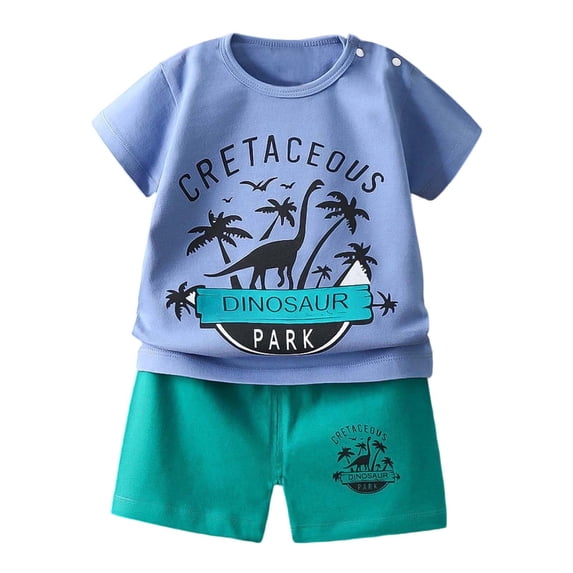 Boy Outfits Summer 2 Piece Short Sleeve Casual Ages 1 7 Breathable Boys' Clothing Sets