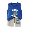 thumbnail image 1 of Boy Outfits Summer Clothes Cotton Shirts and Shorts Kids Outfits, 1 of 3