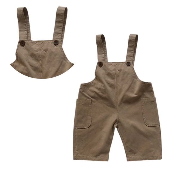 Boy Overalls Classic Sleeveless Jumpsuit & Rompers Overall Shorts Girls Jumpsuit 7-8 Years