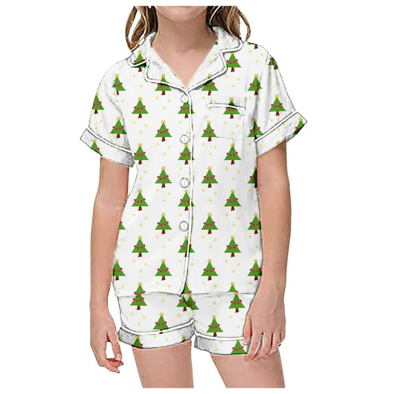Boy Pajamas Size 10-12 Kid's Summer Homewear Boys Girls Cartoon Bat Printed Short Sleeve T Shirt Short Pants Pajamas Suits Children's Clothing Z0M-White, 10-11 Years