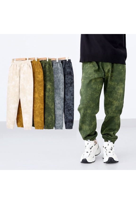 Boy Pants Kids Batik Patchwork Elastic Casual Long Trousers Soft Boys Black 5-6Y
