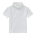 thumbnail image 1 of Boys Polo Shirts Short Sleeve Boys White Shirt Shirts for Kids for Boy 5-6 Years, 1 of 5