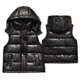 thumbnail image 1 of Boy Puffer Vest Kid Sleeveless Zip up Jackets Girl Hooded Warm Waistcoat, 1 of 5