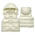 thumbnail image 1 of Boy Puffer Vest Kid Sleeveless Zip up Jackets Girl Hooded Warm Waistcoat, 1 of 6