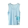 thumbnail image 1 of Boy Racerback Tank Top Cartoon Print Round Neck Vest Casual Soft Comfortable Tanks, 1 of 3