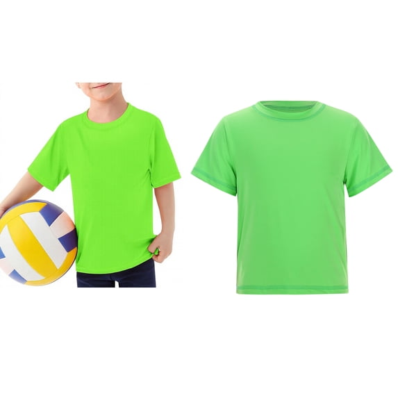 Boy Rash Guard Swim Shirt Short Sleeve Protection Sun Shirt Quick Dry Girls Athletic Shirts 9-10 Years