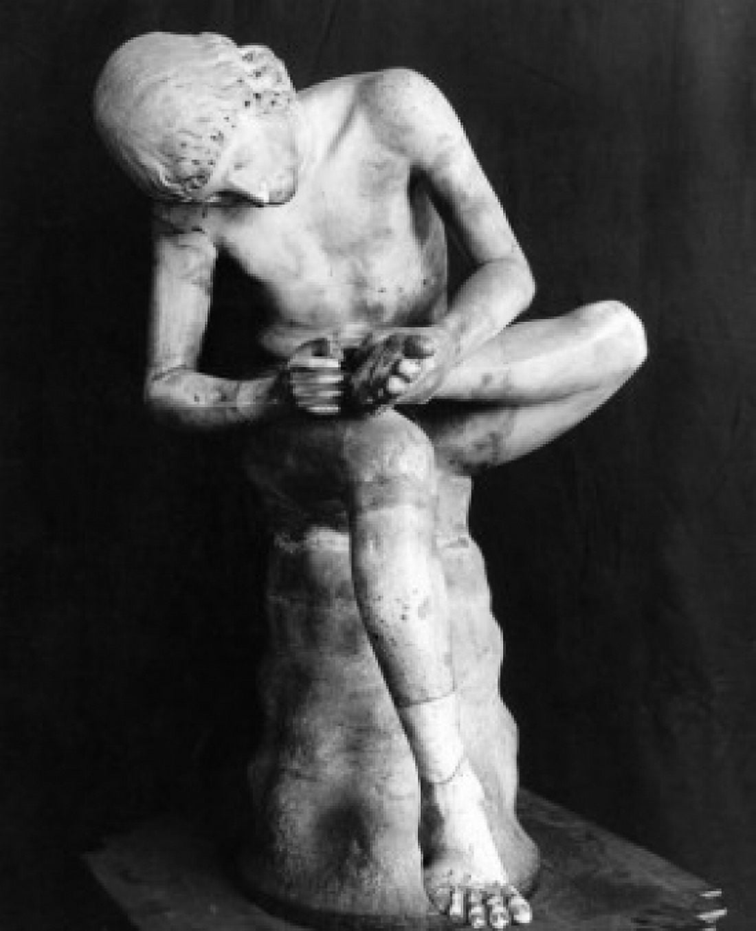 Boy Removing Thorn From his Foot sculpture Italy Florence Galleria Degli Uffizi Canvas Art - (18 x 24)