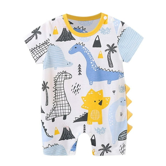 Boy Romper 2t Toddler Rompers 18 24 Months Baby Children Girls Print Summer Short Sleeve Romper Jumpsuit Clothes Boys Size 6 Clothes