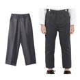 thumbnail image 1 of Boy School Uniform Pants Dress Pants Elastic Waist Stretch Pants with Pockets Boys Grey Pants Back To School Slim Fit Preppy Clothes 11-12 Years, 1 of 4