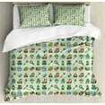 thumbnail image 1 of Boy Scout Duvet Cover Set Queen Size, Camping Equipment Outdoor Activity Icons Adventure in Nature Kids Children Theme, Decorative 3 Piece Bedding Set with 2 Pillow Shams, Multicolor, by Ambesonne, 1 of 3
