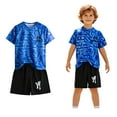 thumbnail image 1 of Boy Short Sets 2 Pcs Short Sleeve Shirt Tee Shorts Set Shirts Athletic Shirts for Girls Kids Shirt 9-10 Years Boys Girls Fashion, 1 of 4
