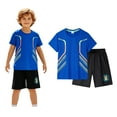 thumbnail image 1 of Boy Short Sets 2 Piece T Shirts + Shorts Set Shirt Athletic Shirts Boys Summer Shirts 11-12 Years Boys Girls Fashion, 1 of 5