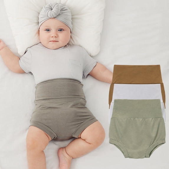 Boy Shorts Baby Boys Solid Summer Shorts Elastic Waist Bamboo Fiber Casual Yellow 12-18 Months