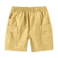 thumbnail image 1 of Boy Shorts Khaki Cargo Shorts Straight Leg Regular Athletic Shorts Boys Summer Clothes Shorts Kids 3-4 Years, 1 of 7