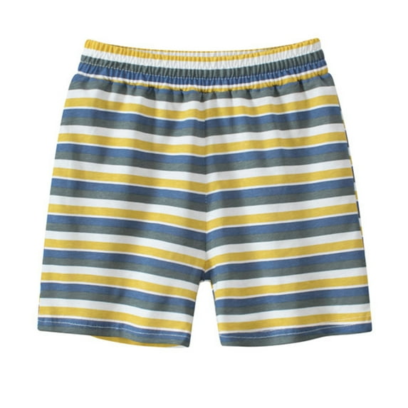 Boy Shorts Summer Toddler Boys Colorful Stripe Prints Shorts Casual Thin Breathable Shorts Baggy Shorts Grey 3 Years-4 Years