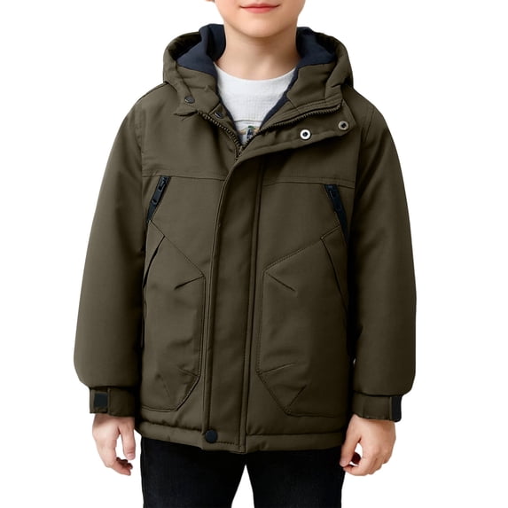 Boy Ski Jacket Waterproof Warm Snowboard Jacket Insulated Winter Coat for Outdoor Cold Weather Sports Work