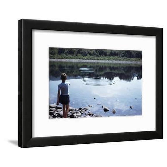 Boy Skipping Rocks, Framed Art Print Wall Art by William P^ Gottlieb Sold by Art.Com