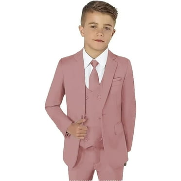 Boys Fashion Short Suits Vest Pants Set Kids Slim Fit 2pcs Suit Set For Boys Formal Classic