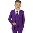 thumbnail image 1 of Boy Suit 5 Piece Slim Fit Party Blazer Kids Tuxedo Formal Blazer Vest Pants Shirt tie Set, 1 of 5