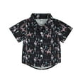 thumbnail image 1 of Boy Summer Shirt, 1-5Years Old Cartoon Pattern Printed Kid Lapel Neck Short Sleeve Tops Button Down Clothing for Children, 1 of 10