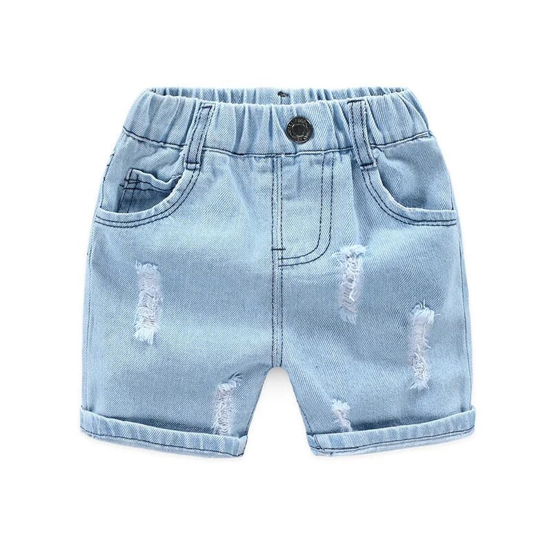 Boy Summer Shorts Infant Fashion Torn Trousers Children knee Length ...