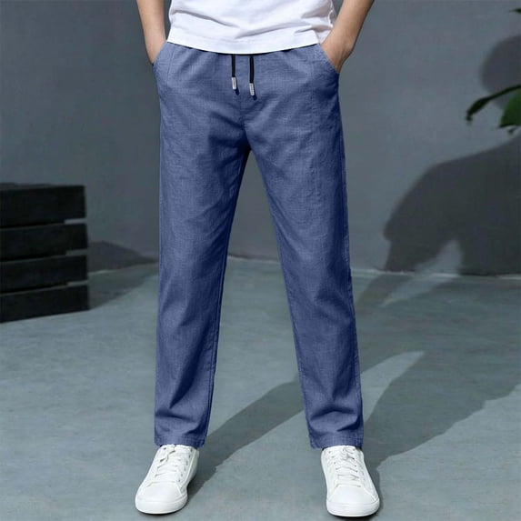 Boy Sweatpants Baggy Joggers High Waist Elastic with Pocket Solid Pants Essentials Pants for Boys 4-5 Years