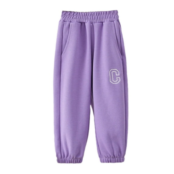 Boy Sweatpants Size 12 Baggy Elastic High Waisted Drawstring Sport Jogger Pants Causal Athletic Wide Leg Long Pants,3-4 Years,X5-Purple