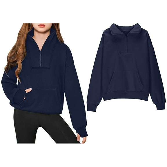 Boy Sweatshirt Long Sleeve Girls Blue Sweatshirt Crew Neck Cute Pullover Relaxed Fit Tops Fall Clothes Size 7-8 Years Girls Clothes Boys Girls Fashion