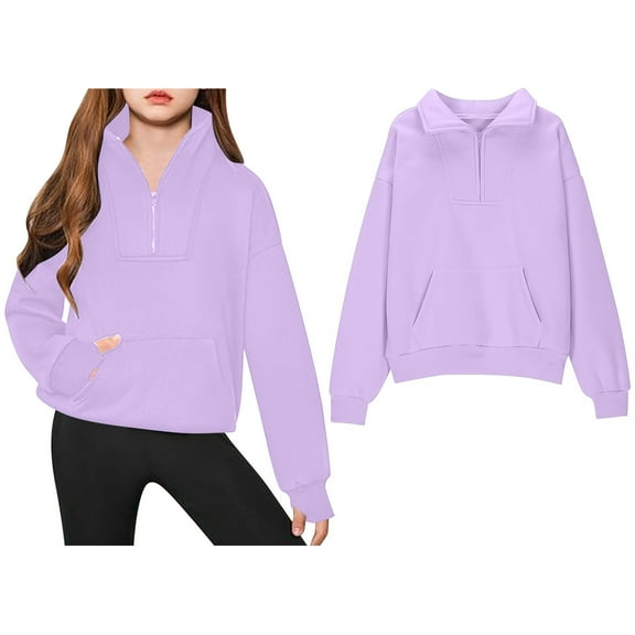 Boy Sweatshirt Long Sleeve Purple Sweatshirts Pullover Crewneck Blouse Shirt Tops Winter Clothes Size 9-10 Years Boys Clothes Boys Girls Fashion