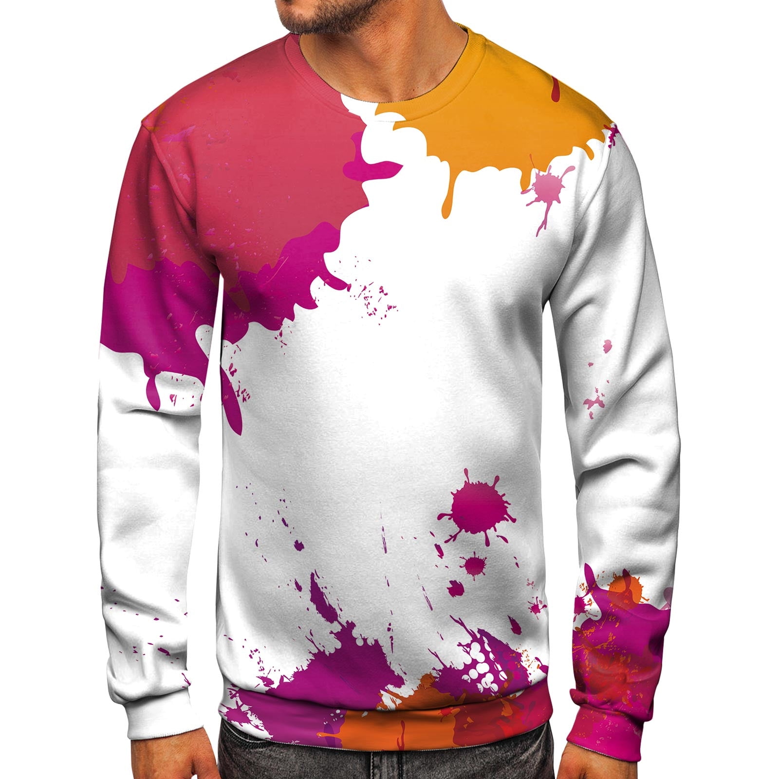 Boy Sweatshirt Men Casual Winter Autumn Long Sleeve O Neck Printed Pullover  Sweatshirt Top Blouse Sweat Shirts Mens Sweatshirts No Hoodie Men Custom  Sweatshirt Long Sleeve Workout Top - Walmart.com