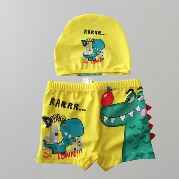 Boy Swim Trunks Funny Cartoon Print Summer Beach Shorts Toddler Bathing Suit Boy for Toddler Boys 3-4 Years