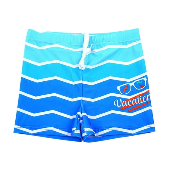 Boy Swim Trunks Swimming Short Cartoon Dinosaur Quick Drying Drawstring Little Boys Bathing Suit Swimsuit Light Blue,5-7 years