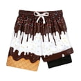 thumbnail image 1 of Boy Swim Trunks with Compression Liner Kids Stretch Swim Shorts Quick Dry Beach Swimsuit Boys Swim Trunks Size 5-6 Years, 1 of 3