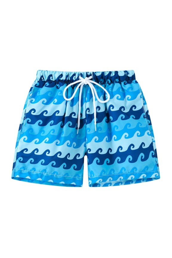 Boy Swimming Trunks Cartoon Dinosaur Swimming Short Comfortable Drawstring Swim Trunks Junior Beach Trunks 2-3 Years