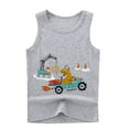 thumbnail image 1 of Boy Tops Size 10-12 Baby Boys Cartoon Animal Sleeveless Crewneck Vest T Shirts Tops Tee Clothes For Children Beige,1-2 Years, 1 of 4